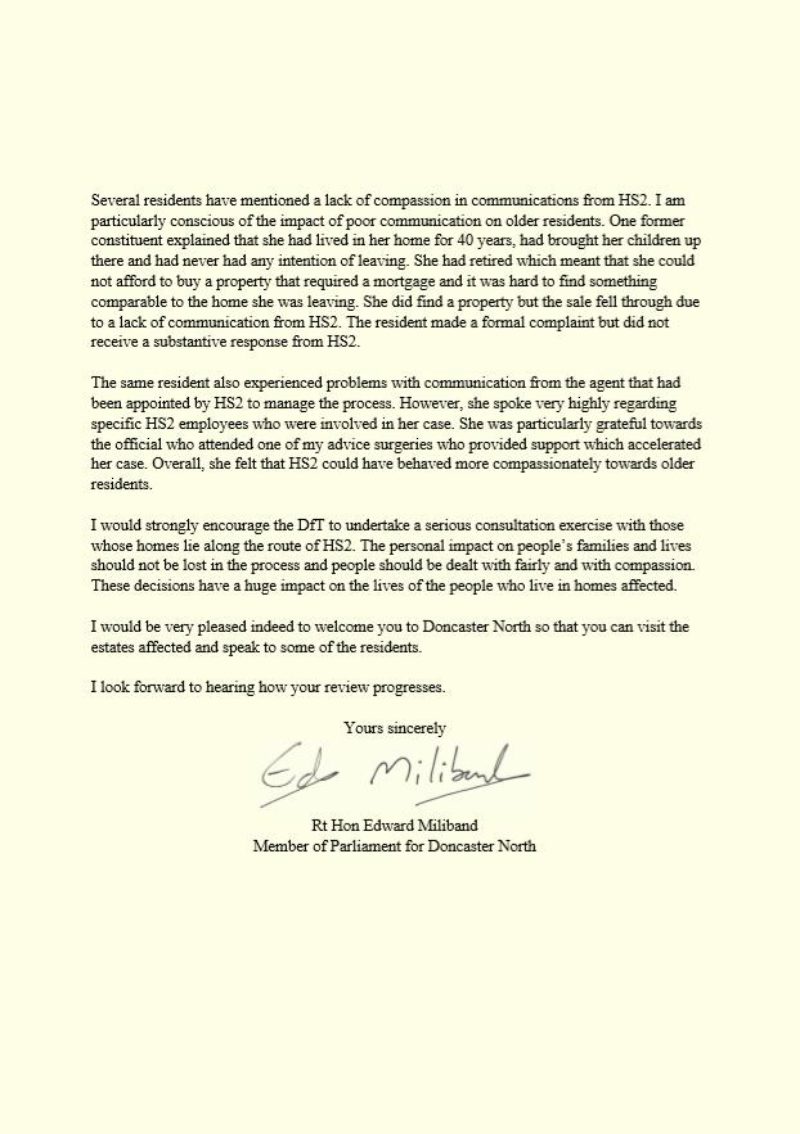 Ed Miliband letter to the DfT (page 4)