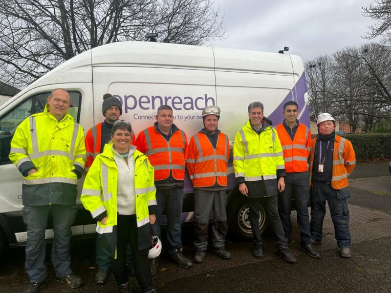 Ed with Openreach staff